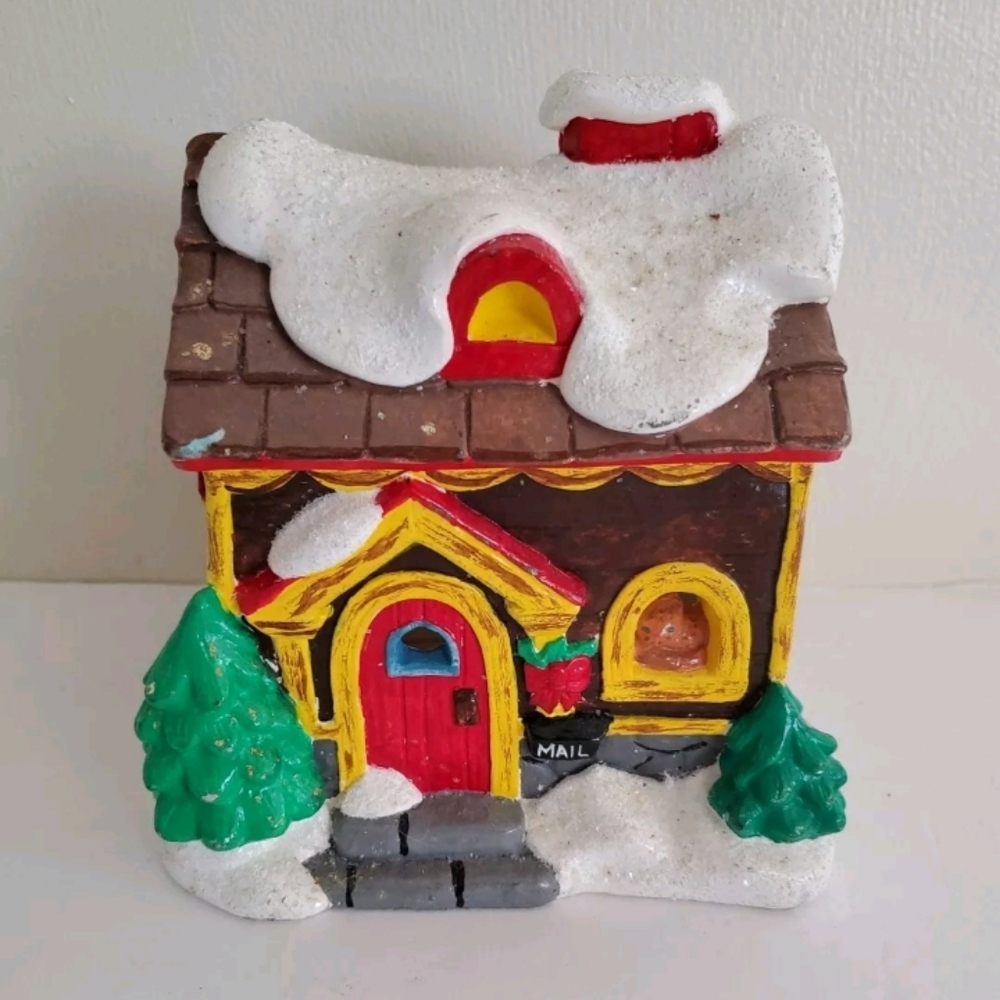 Vintage Hand Painted Church Victorian House Christmas Village